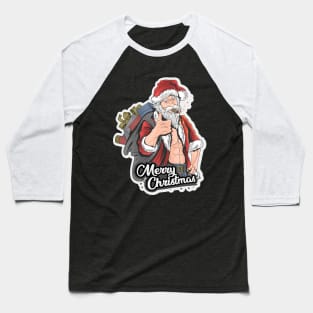 Vintage Santa Claus Retro Design Christmas Beer Funny Gift Idea Baseball T-Shirt